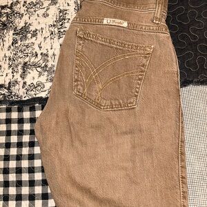 Wrangler Tan Jeans with Embroidered Detail